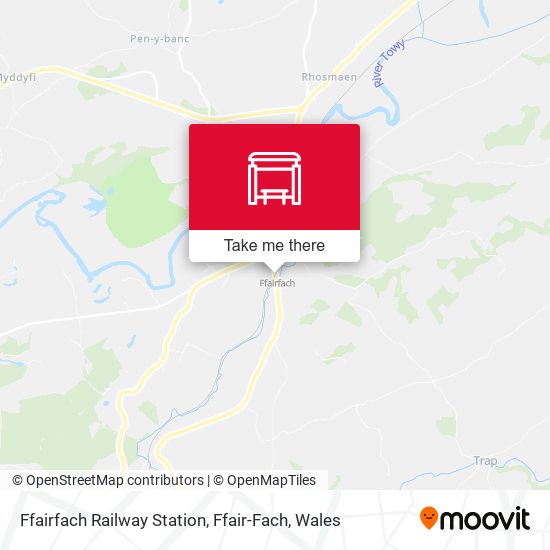 Ffairfach Railway Station, Ffair-Fach map