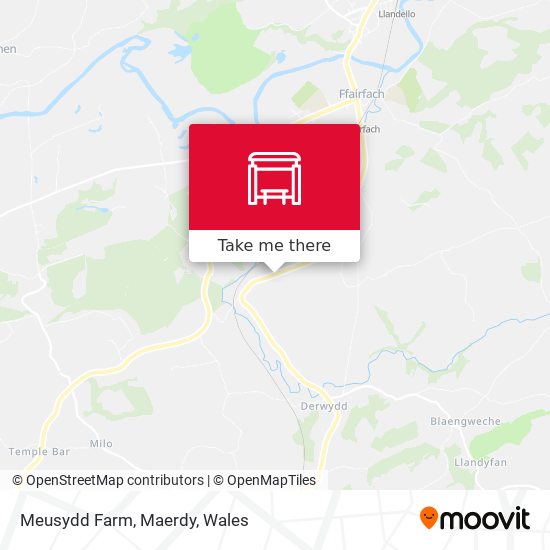 Meusydd Farm, Maerdy map