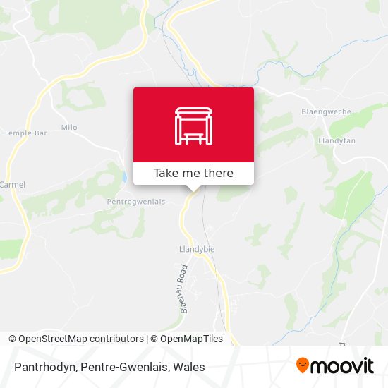Pantrhodyn, Pentre-Gwenlais map