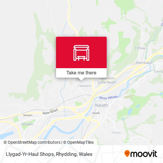 Llygad-Yr-Haul Shops, Rhydding map