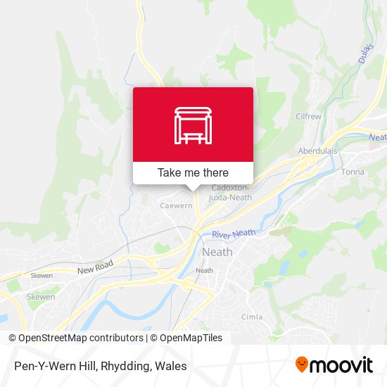 Pen-Y-Wern Hill, Rhydding map