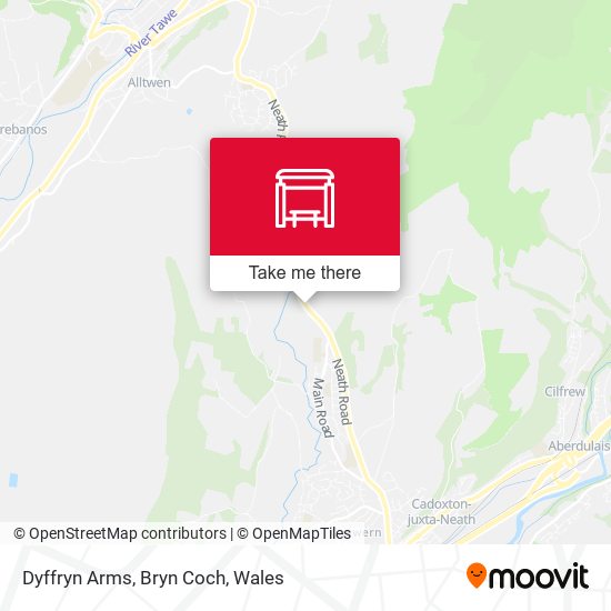 Dyffryn Arms, Bryn Coch map