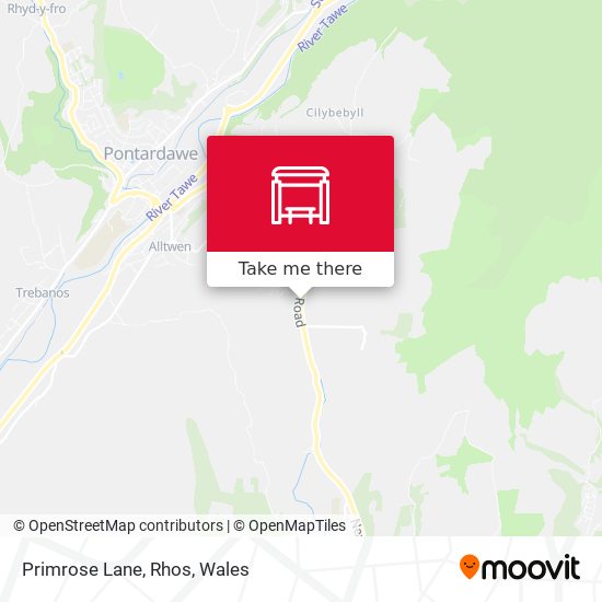 Primrose Lane, Rhos map