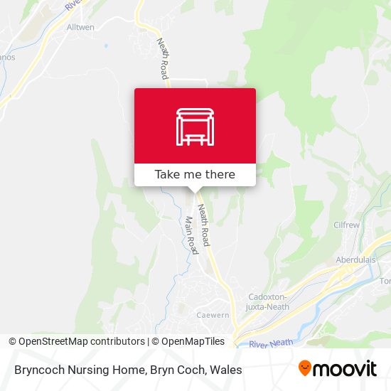 Bryncoch Nursing Home, Bryn Coch map