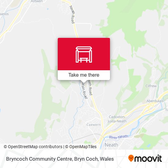 Bryncoch Community Centre, Bryn Coch map