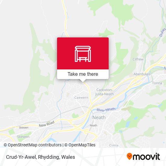 Crud-Yr-Awel, Rhydding map