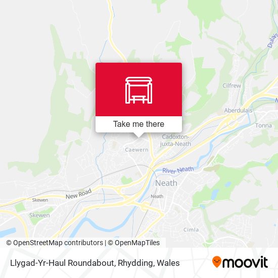 Llygad-Yr-Haul Roundabout, Rhydding map
