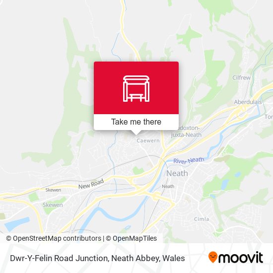 Dwr-Y-Felin Road Junction, Neath Abbey map