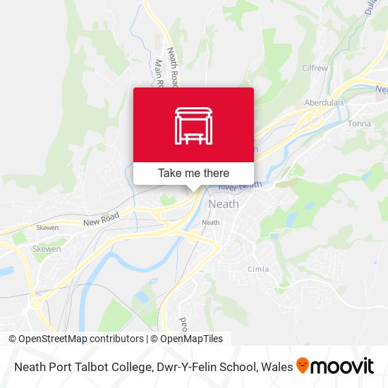 Neath Port Talbot College, Dwr-Y-Felin School map