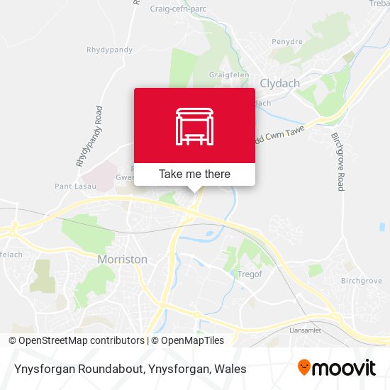 Ynysforgan Roundabout, Ynysforgan map
