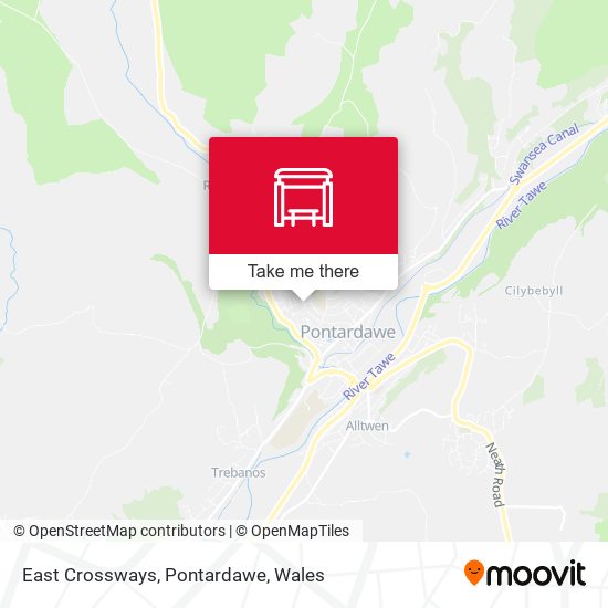 East Crossways, Pontardawe map