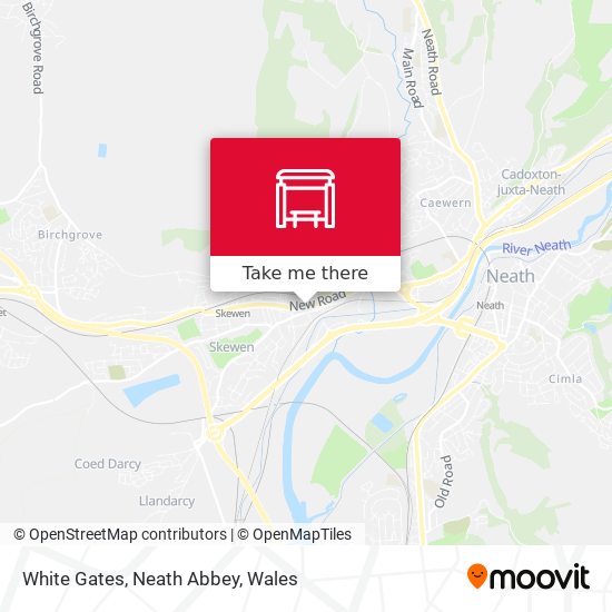 White Gates, Neath Abbey map