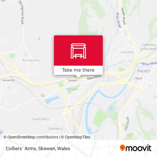 Colliers` Arms, Skewen map