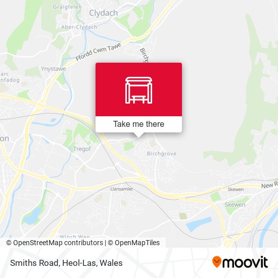Smiths Road, Heol-Las map