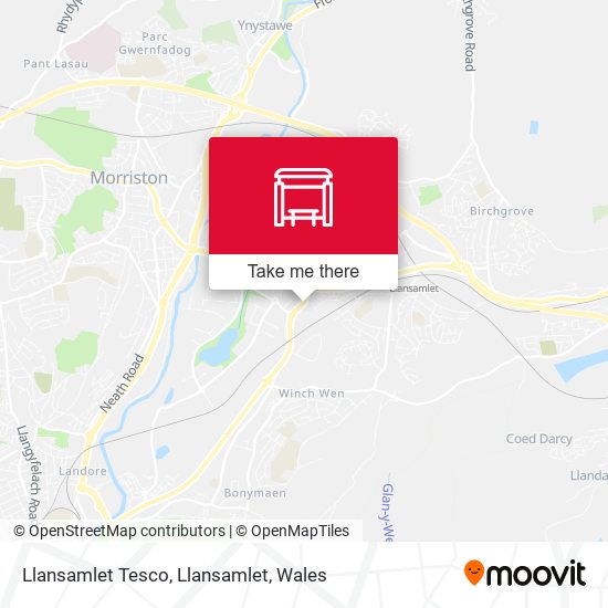 Llansamlet Tesco, Llansamlet map