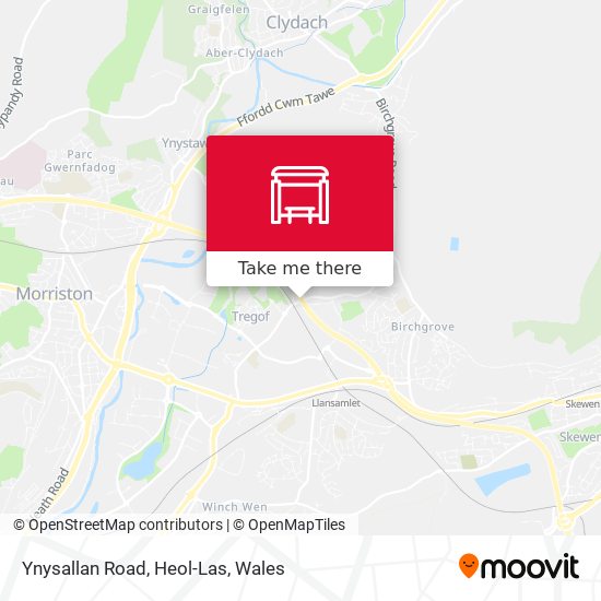 Ynysallan Road, Heol-Las map