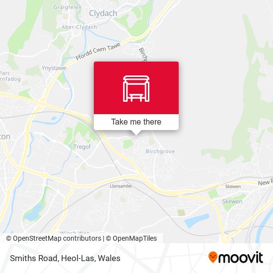 Smiths Road, Heol-Las map