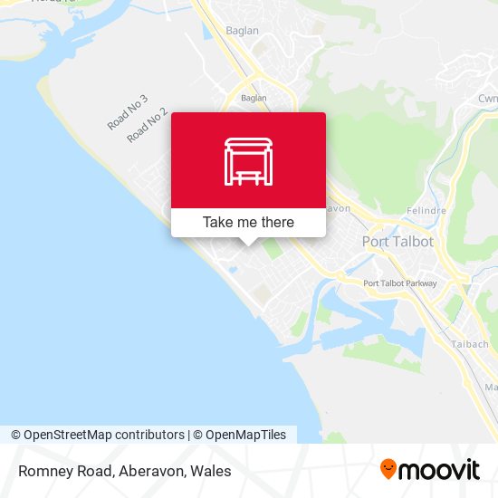 Romney Road, Aberavon map