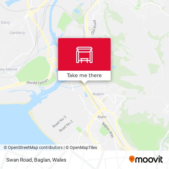 Swan Road, Baglan map