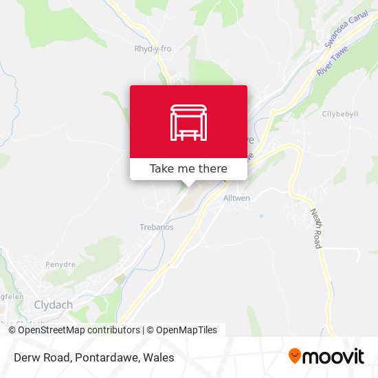 Derw Road, Pontardawe map