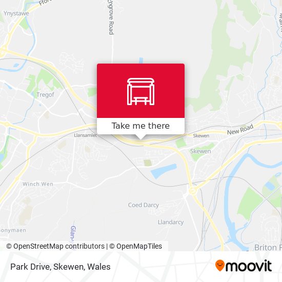 Park Drive, Skewen map