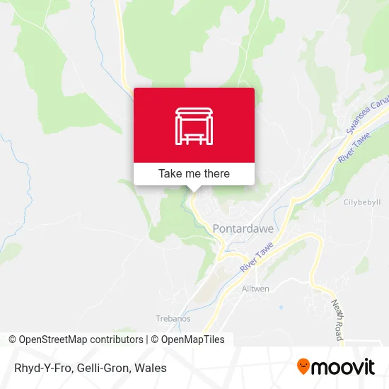 Rhyd-Y-Fro, Gelli-Gron map