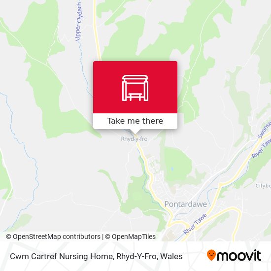 Cwm Cartref Nursing Home, Rhyd-Y-Fro map