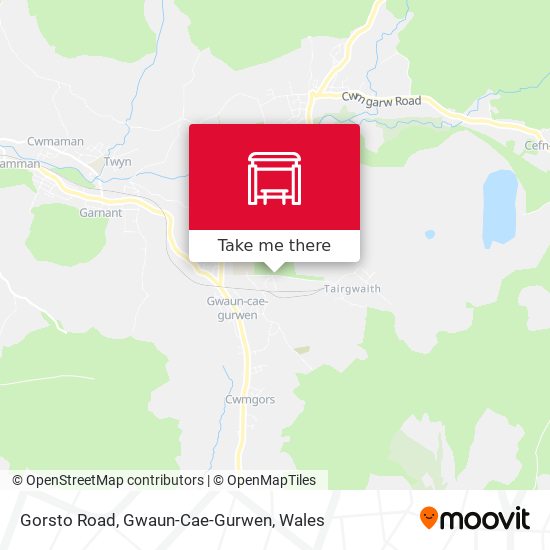 Gorsto Road, Gwaun-Cae-Gurwen map
