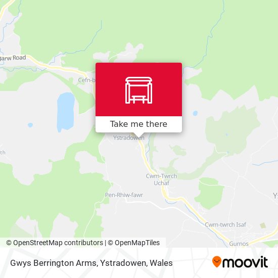 Gwys Berrington Arms, Ystradowen map