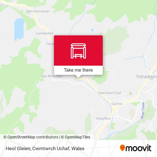 Heol Gleien, Cwmtwrch Uchaf map