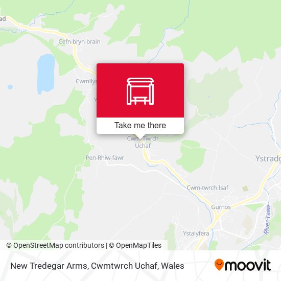 New Tredegar Arms, Cwmtwrch Uchaf map