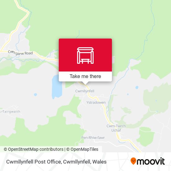 Cwmllynfell Post Office, Cwmllynfell map