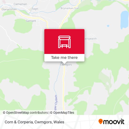 Corn & Corperia, Cwmgors map