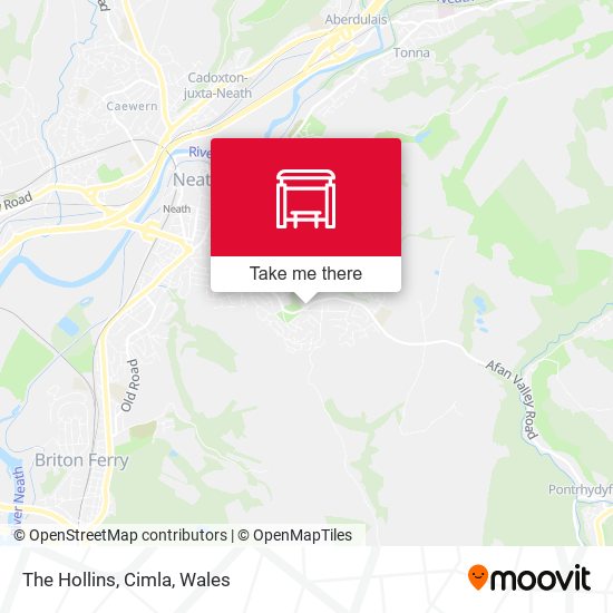 The Hollins, Cimla map