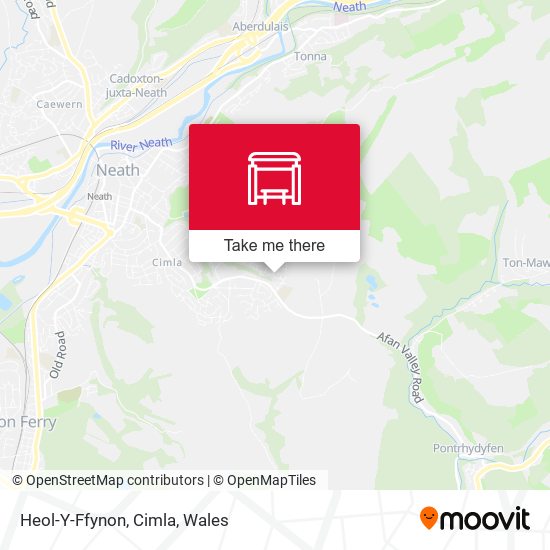 Heol-Y-Ffynon, Cimla map