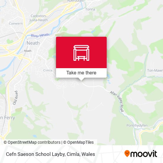 Cefn Saeson School Layby, Cimla map