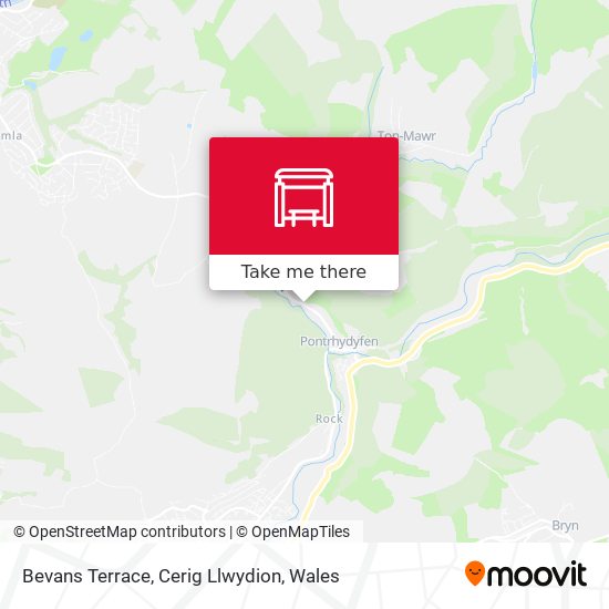 Bevans Terrace, Cerig Llwydion map