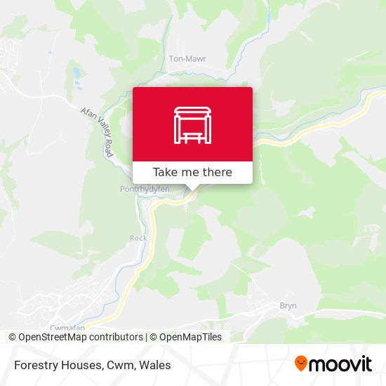 Forestry Houses, Cwm map