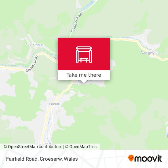 Fairfield Road, Croeserw map