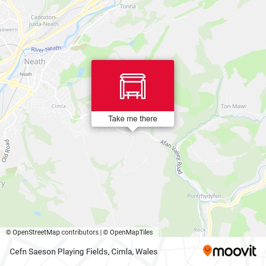 Cefn Saeson Playing Fields, Cimla map