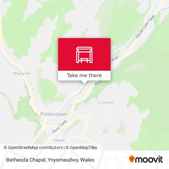 Bethesda Chapel, Ynysmeudwy map