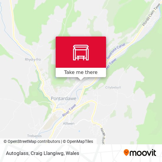 Autoglass, Craig Llangiwg map