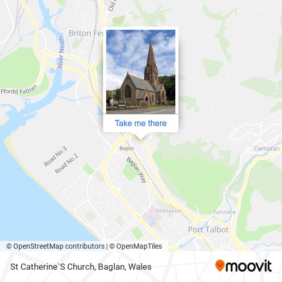 St Catherine`S Church, Baglan map