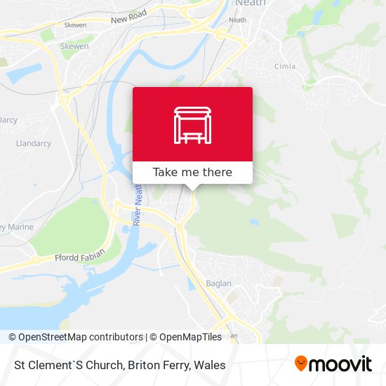 St Clement`S Church, Briton Ferry map