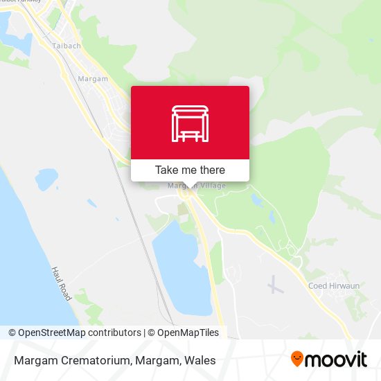 Margam Crematorium, Margam map