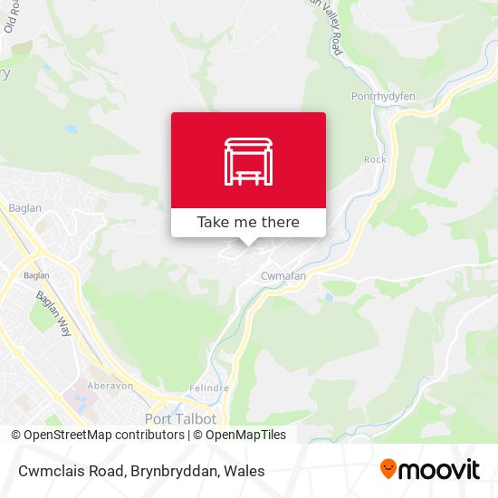 Cwmclais Road, Brynbryddan map