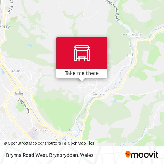 Brynna Road West, Brynbryddan map