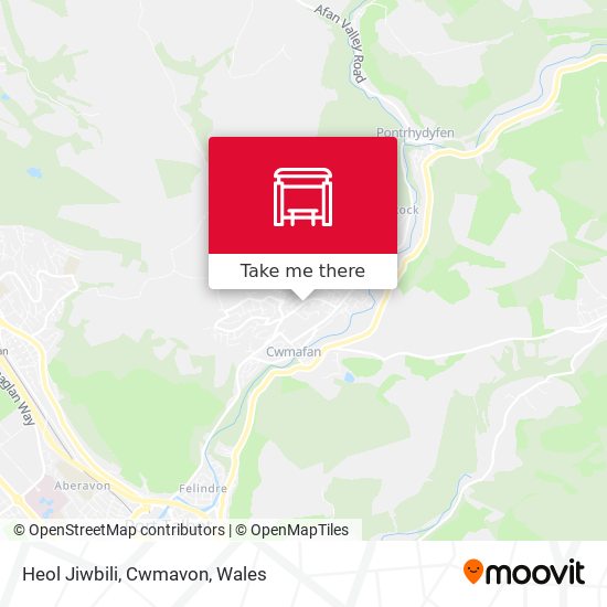 Heol Jiwbili, Cwmavon map