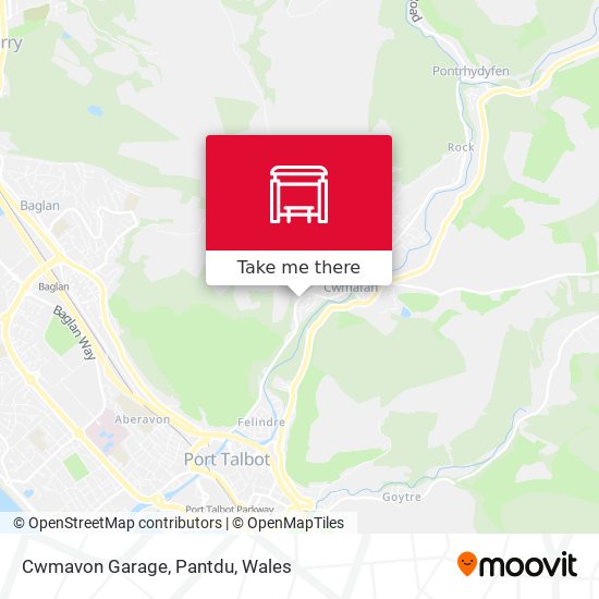 Cwmavon Garage, Pantdu map