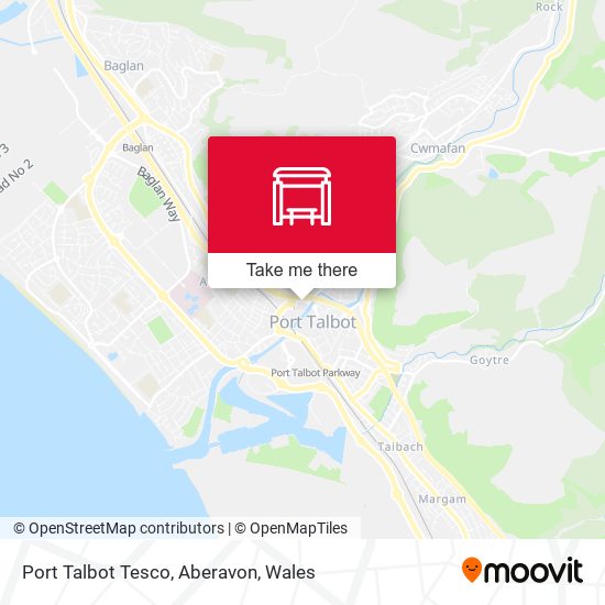Port Talbot Tesco, Aberavon map
